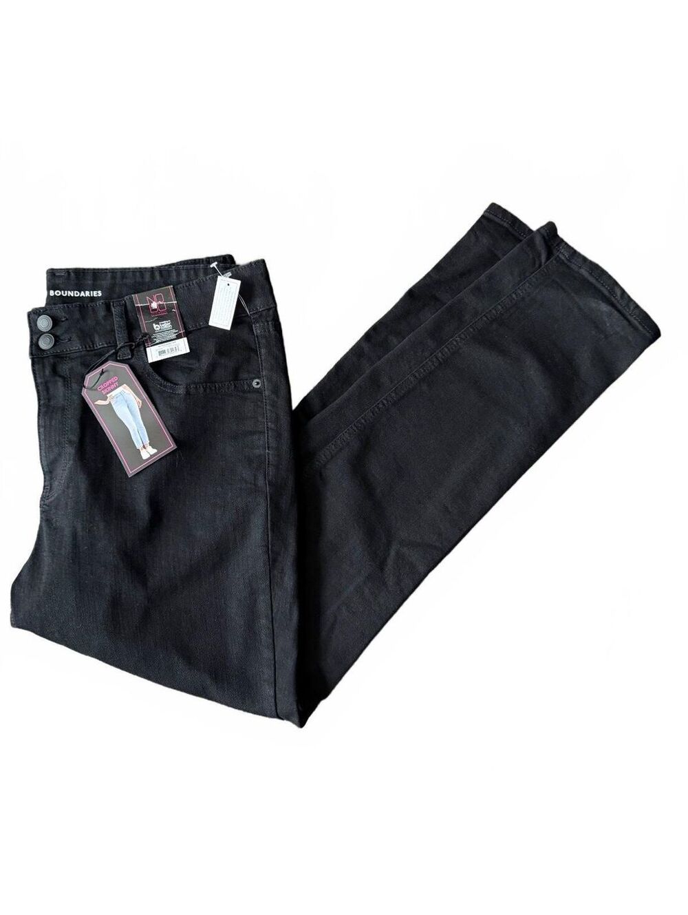 No Boundaries NEW Skinny Crop Denim Pants Jeans Size 17 Juniors Black Streetwear